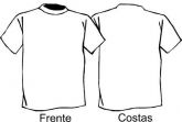 Camiseta Branca Frente e Costa
